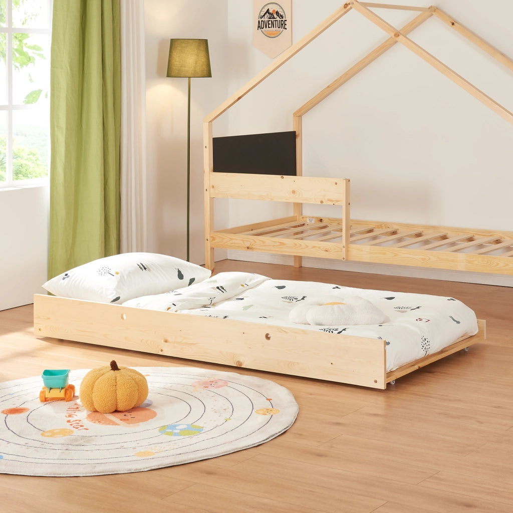 Letto Casetta per Cameretta Sodankylä con Secondo Letto Estraibile [en.casa]