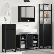 Mobile da Bagno Rovere Nero 40 x 30 x 100 cm Legno multistrato 886498
