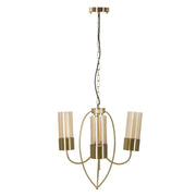 Lampada a Sospensione VKH80, Oro, Metallo, 60x60x103 cm