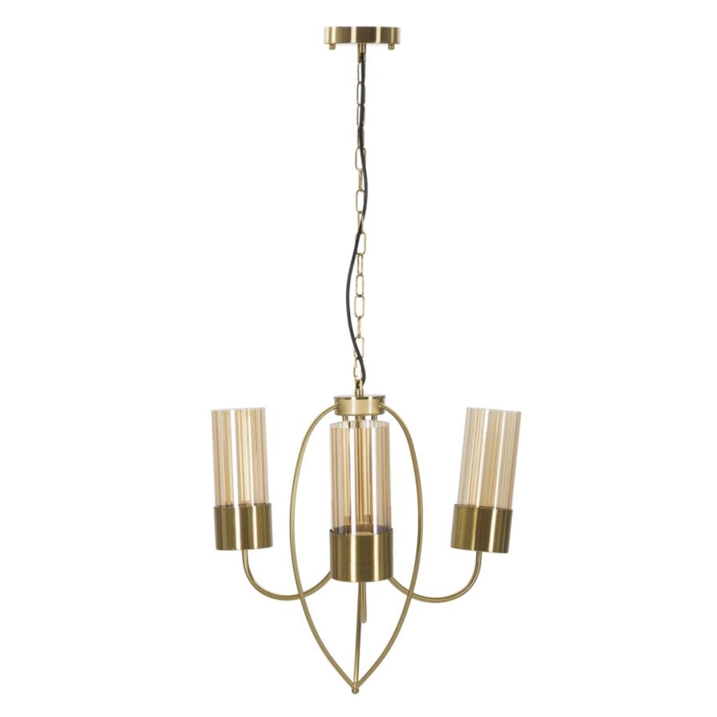Lampada a Sospensione VKH80, Oro, Metallo, 60x60x103 cm