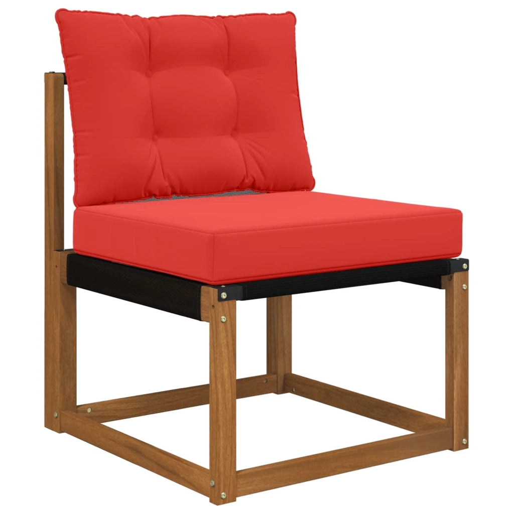 Cuscino per divano da esterno 2 pcs Rosso Poliestere