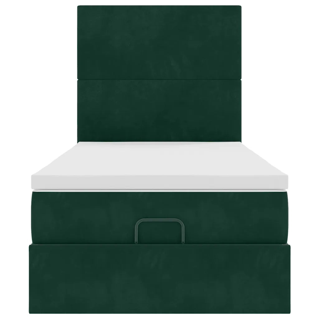 Struttura Letto Pouf con Materassi 80x200 cm Velluto 3314213