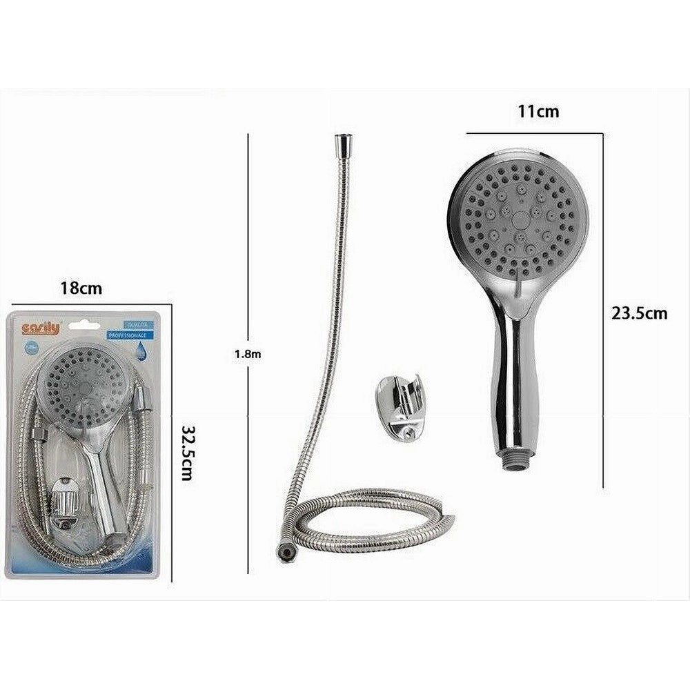 Trade Shop - Kit Doccetta Multigetto Doccino Soffione Doccia Bagno Laccio 1,8 Mt Staffa 69326 -