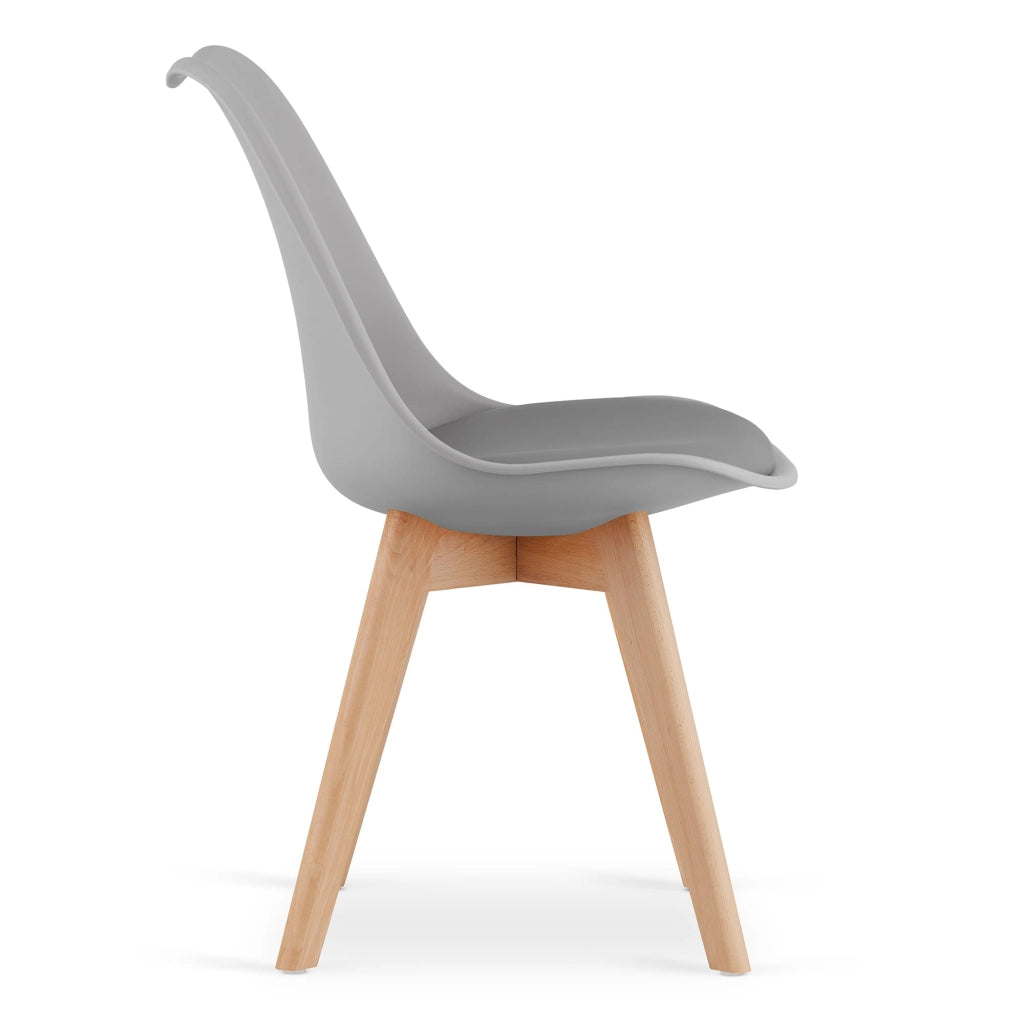 Sedia Valora RIKX grigia dal design ergonomico per il soggiorno x3