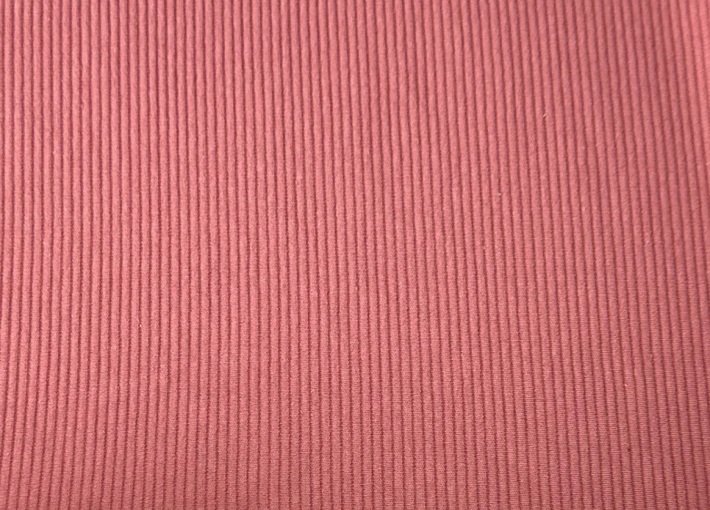Copridivano Copriseduta Sofà Elasticizzato Tinta Unita Smile Tessuto Millerighe - 4 Posti - Rosa Antico