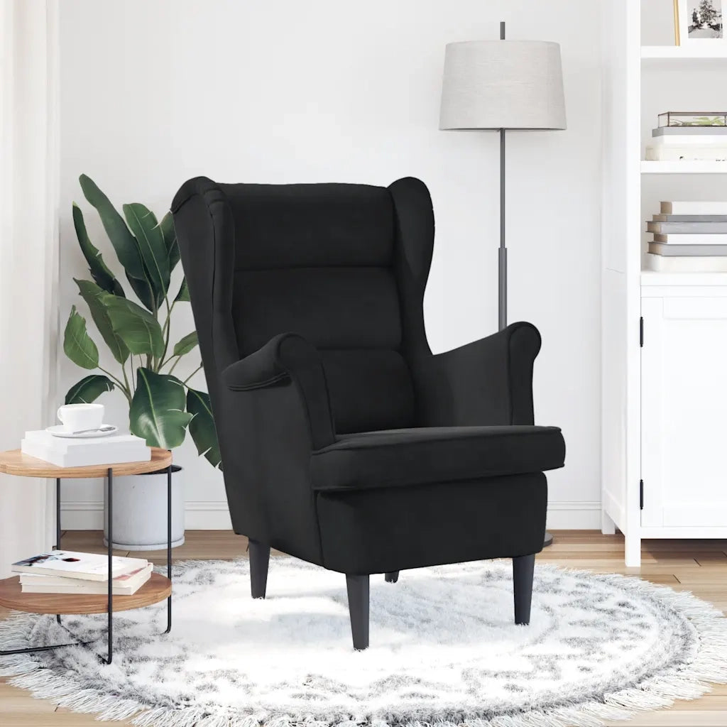 Poltrona Nera in Velluto 324065