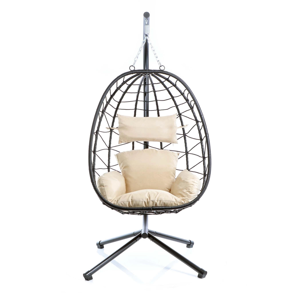 Poltrona sospesa in rattan indoor outdoor max 130 kg Sedia a dondolo