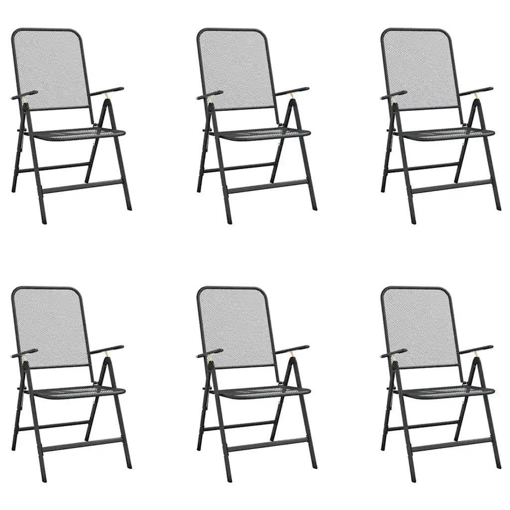 Set da Pranzo da Giardino 7pz Antracite in Rete Metallica 3211822