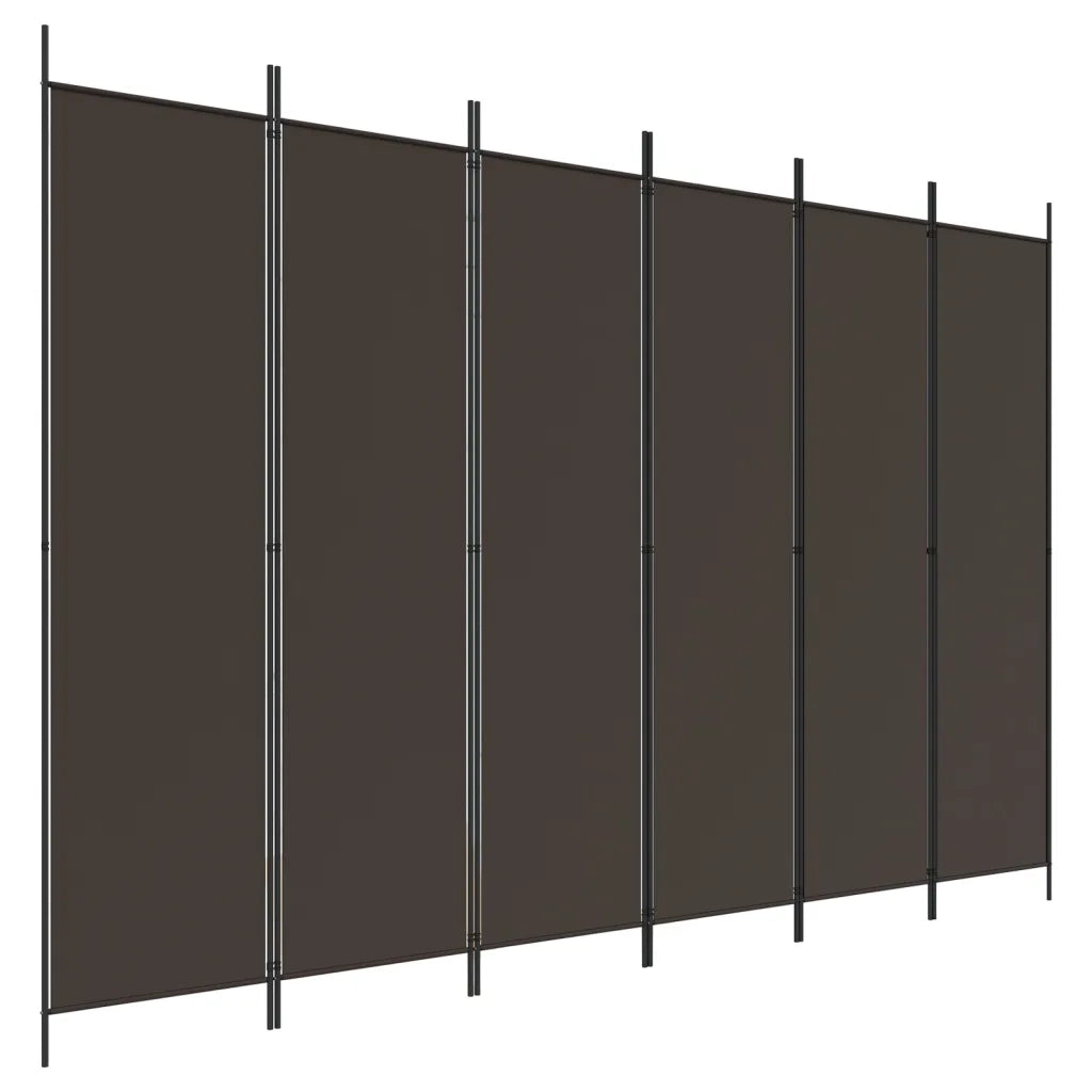 Divisorio a 6 Pannelli Marrone 300x200 cm in Tessuto cod mxl 69533