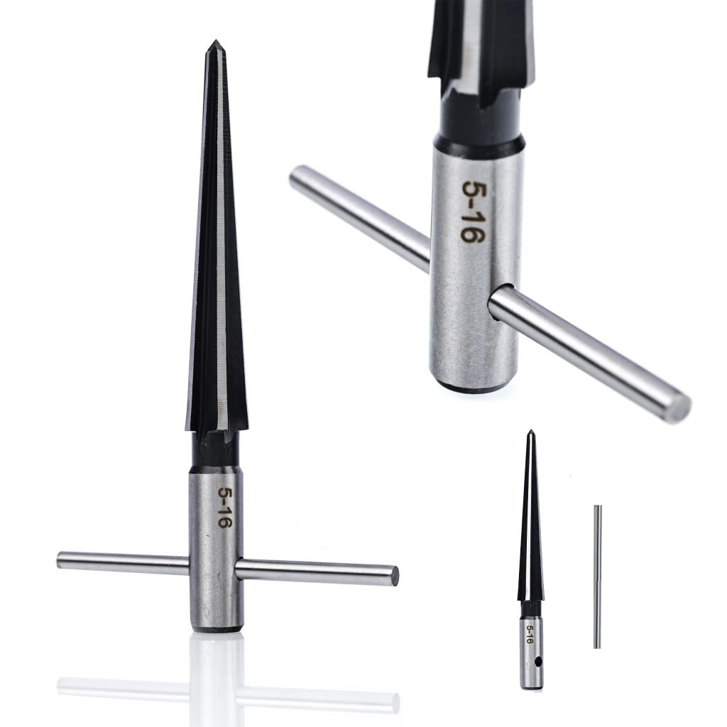 Reamer Conico 5-16mm – Alta Precisione e Durata | Acciaio al Carbonio Indurito | Per Metallo, Legno, Plastica