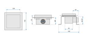 Scarico Lineare Rea Line 150x150 Nickel Brush