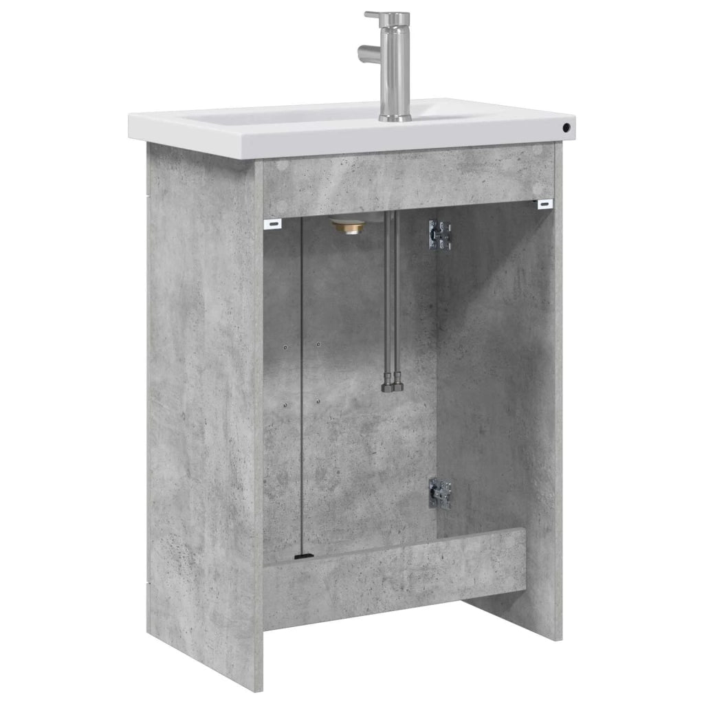 Set di mobili per il bagno Grigio Cemento 61 x 40 x 84,5 cm 3404353