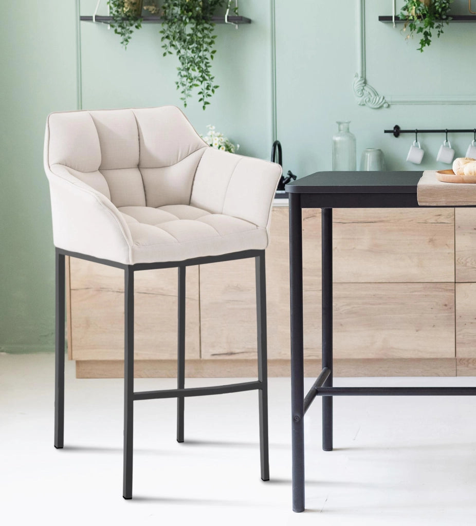 Barhocker Damaso B Stoff mit 4-FuЯ Gestell