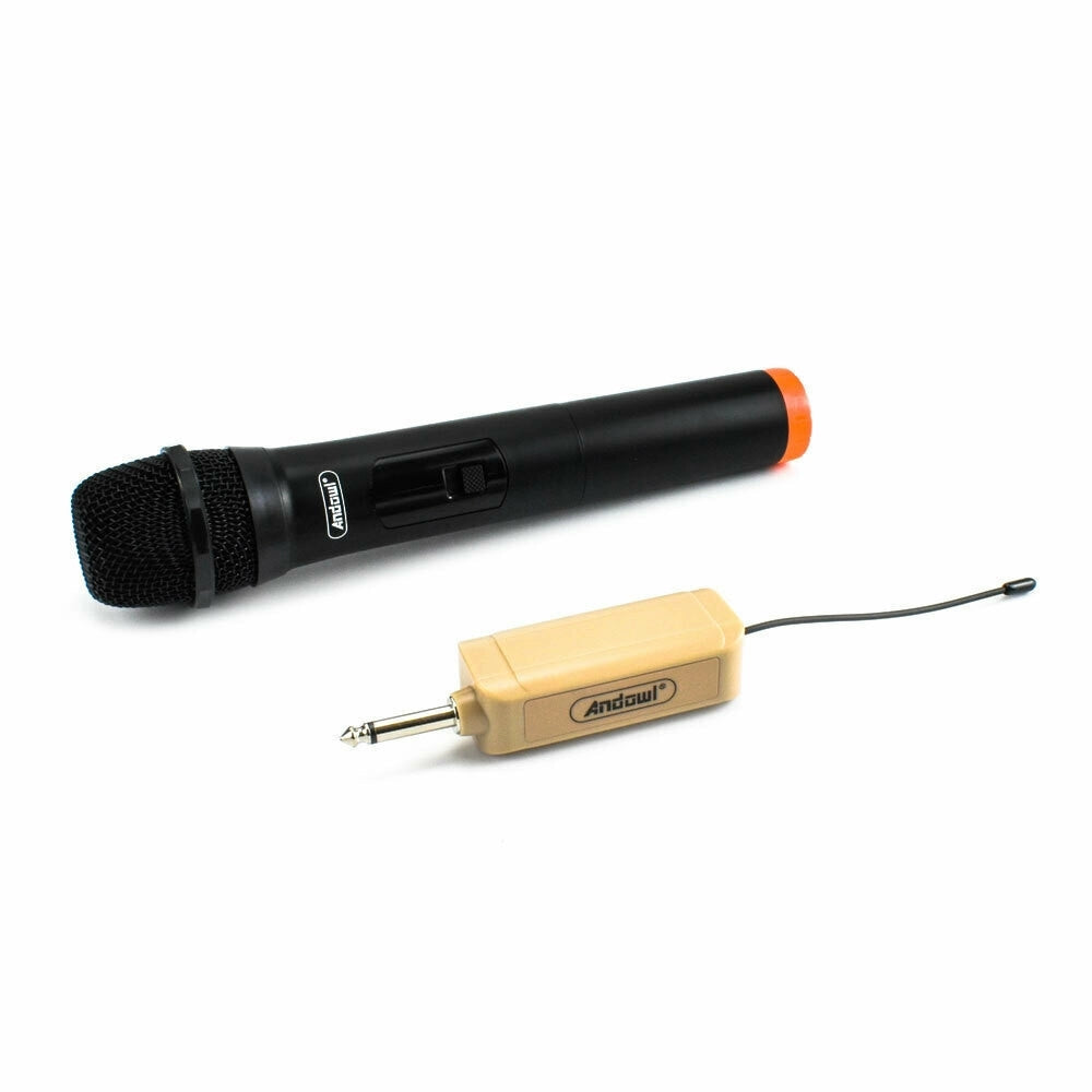 Trade Shop - Microfono Vocale Karaoke Portatile Ricevitore Wireless Professionale Ricarica Usb Q-mic555 -