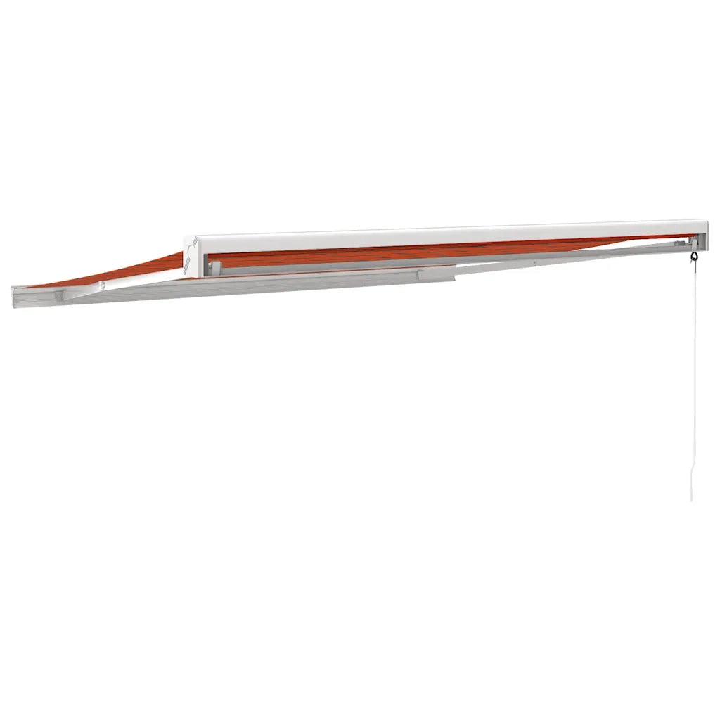 Tenda Retrattile Arancione Marrone 3,5x2,5m Tessuto e Alluminio 3154542