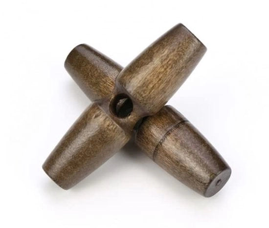 12 toggle knoppi 40mm donker koffie colore per cucire e ricamo