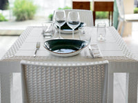 Sedia da Giardino Virginia 47x59x86 h cm in Wicker Bianco