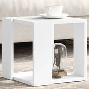 Tavolino da Salotto-Tavolino da soggiorno-Tavolo Bianco 32x32x30 cm in Legno Multistrato