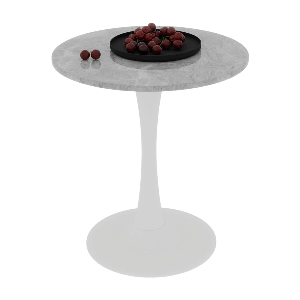 Tavolino da caffè moderno in marmo artificiale grigio e bianco