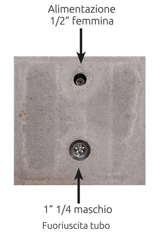 Fontana da Giardino con Rubinetto Vaschetta e Base Belfer 42/QVR Tortora