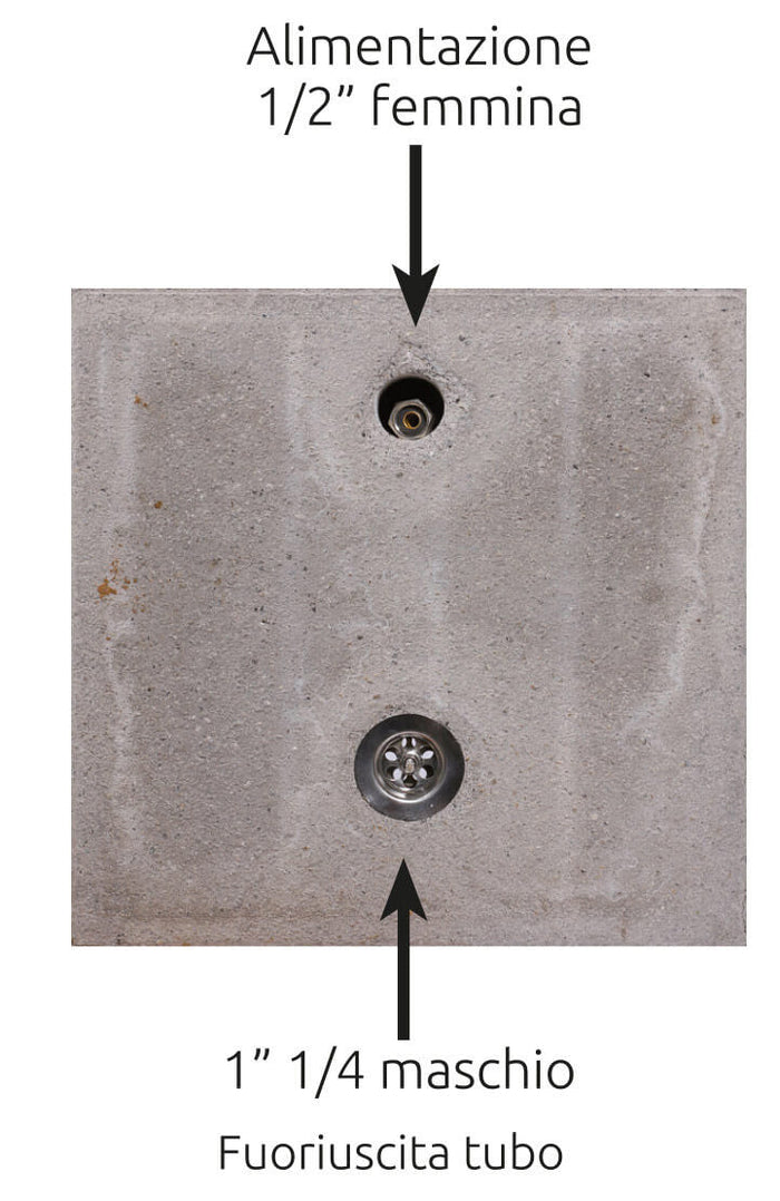 Fontana da Giardino con Rubinetto Vaschetta e Base Belfer 42/QVR Tortora