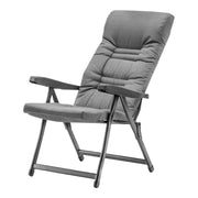 MAURY'S SEDIA MILANO CON CUSCINO E POGGIATESTA 6 POSIZIONI, COLORE GRIGIO