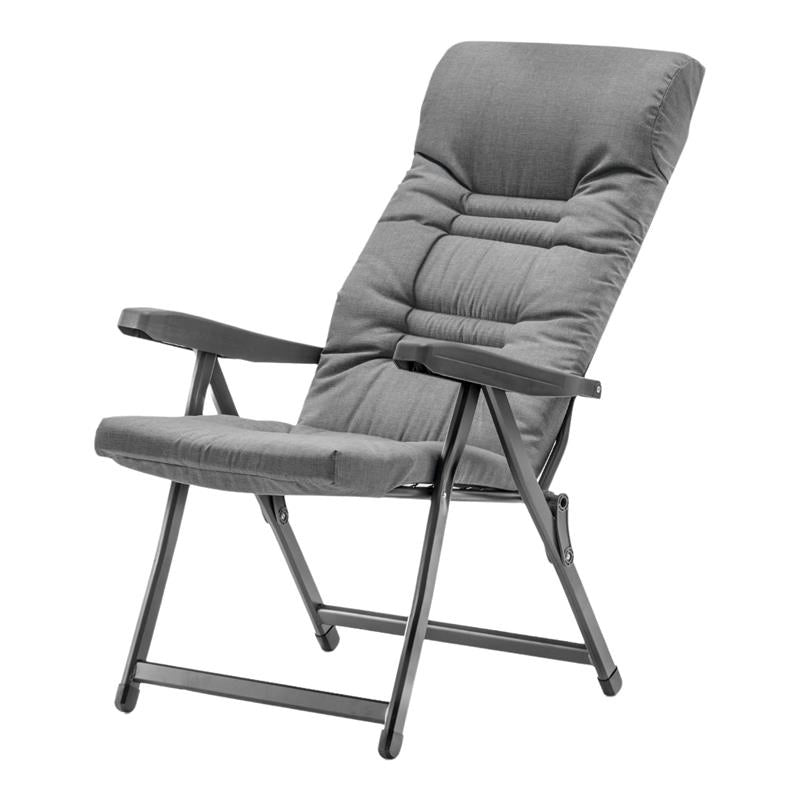 MAURY'S SEDIA MILANO CON CUSCINO E POGGIATESTA 6 POSIZIONI, COLORE GRIGIO