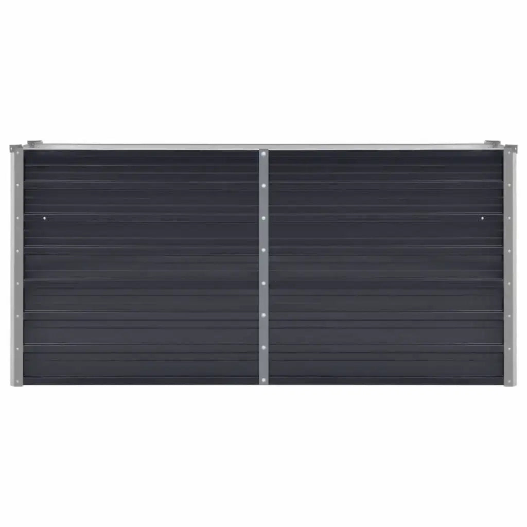 Letto Rialzato Giardino Antracite 160x40x77 cm Acciaio Zincato cod mxl 48235