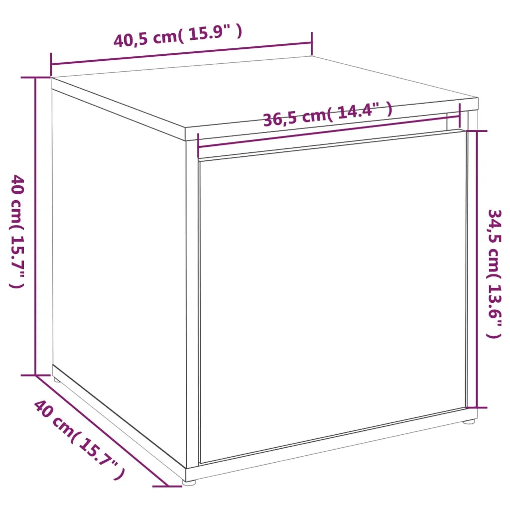 Cassetto Contenitore Bianco 40,5x40x40 cm in Legno Multistrato 808774