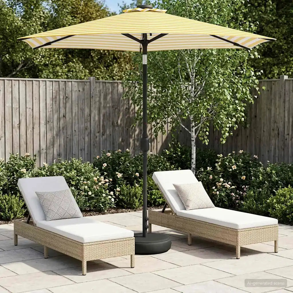 Parasol da Giardino con Luci LED 230 x 230 cm Poliestere 42036255