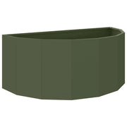 Fioriera | Cassetta per fiori | Vaso Verde oliva 90 x 45 x 35 cm Acciaio