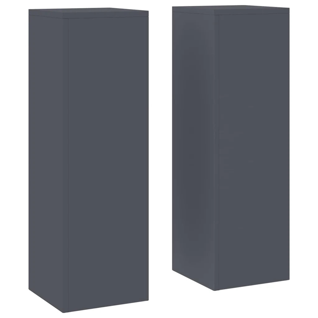 Supporto per piante 2 pcs Antracite 24 x 24 x 75 cm Acciaio 865822