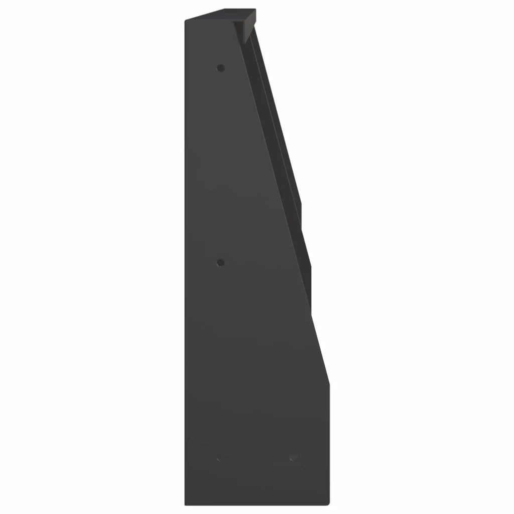 Muro di contenimento 2 pz 40 x 12 x 50 cm Acciaio Nero 8015255