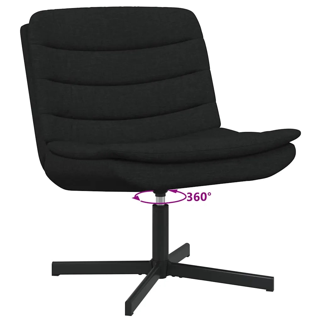 Sedia girevole Nero 63 x 75 x 76 cm Tessuto CFW9756728