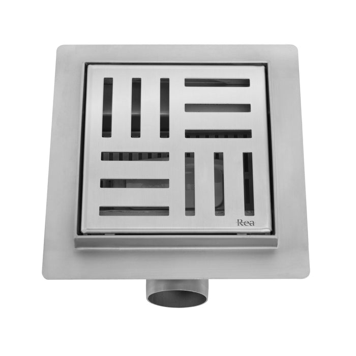 Scarico Lineare Rea Cross Nickel Brush 12x12