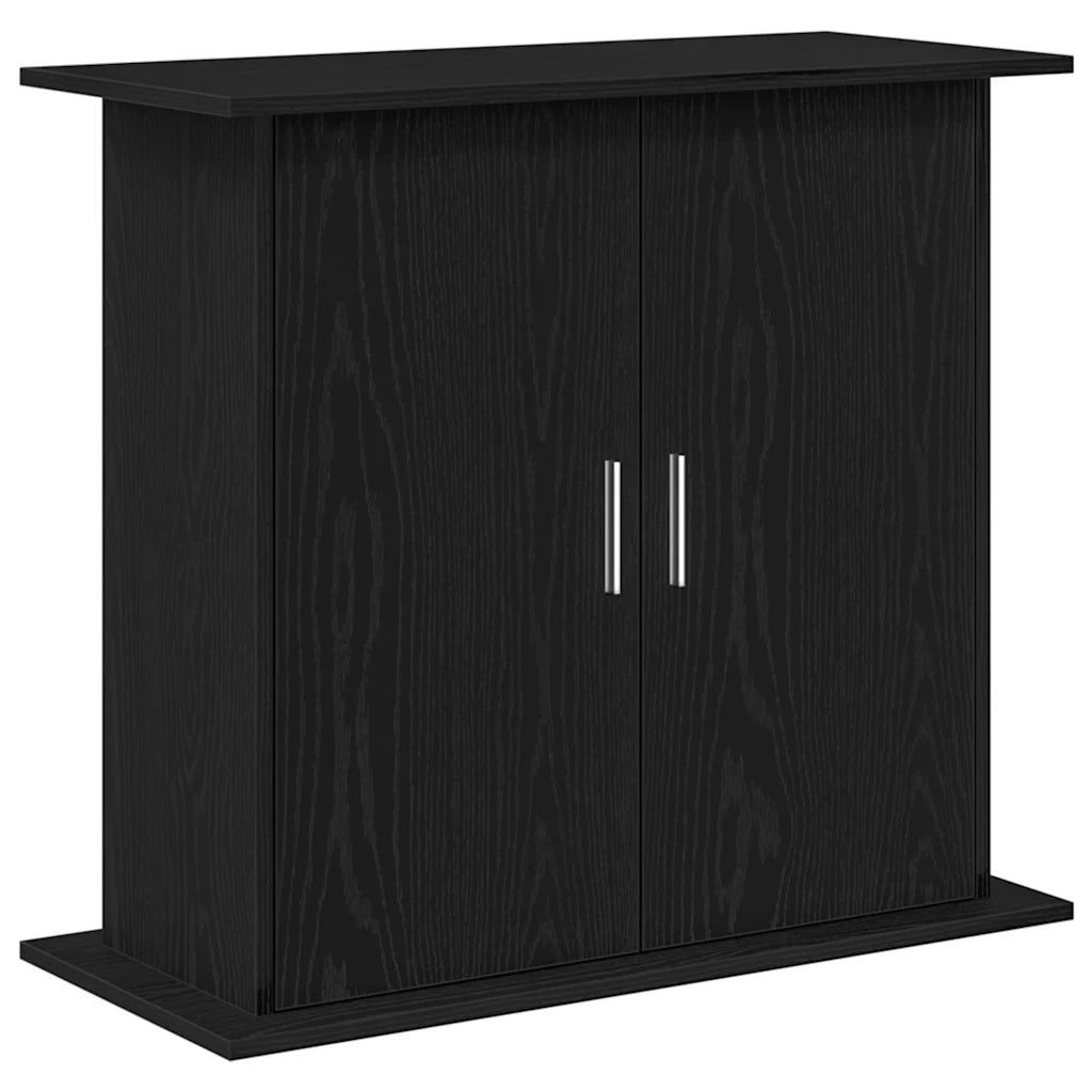 Supporto per acquario in rovere nero 81x36x73 cm in legno ingegnerizzato 862152