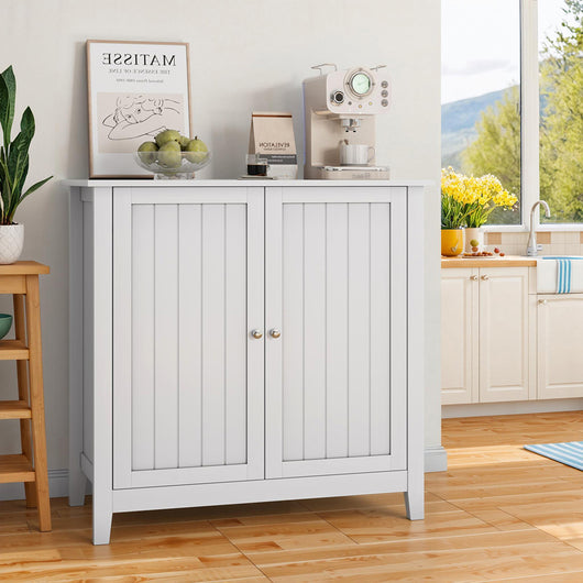 Armadio bagno - Xylo - doppie ante bianco con ripiani regolabili