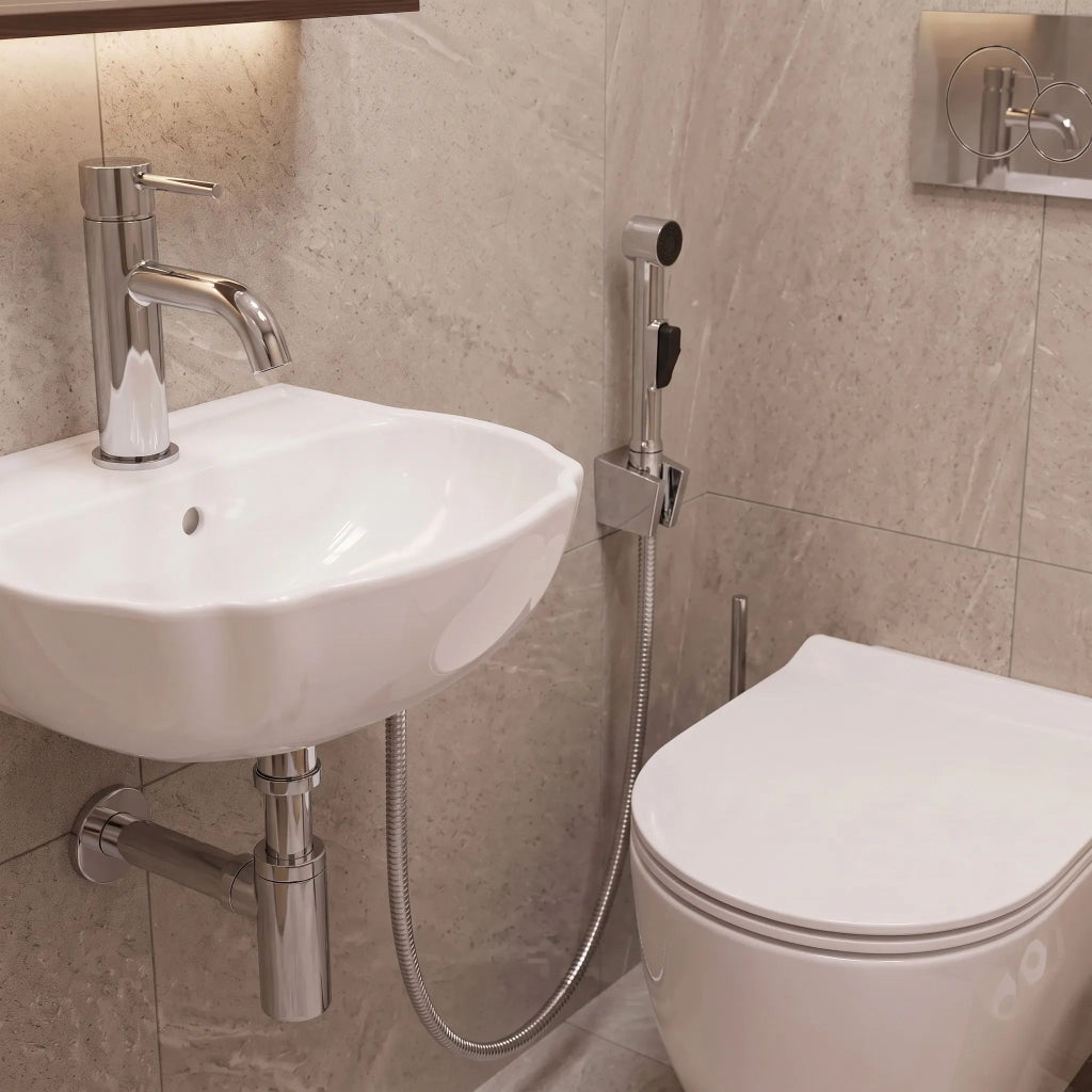 Miscelatore Lavabo Con Bidetta Rea Lungo Chrome
