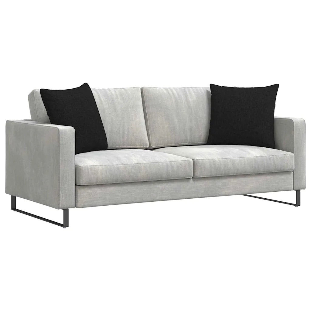 Cuscini da Divano 2 pcs Nero 50 x 50 cm Tessuto