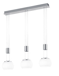 Lampada a Sospensione da Interno a LED in Alluminio Nichel Satinato