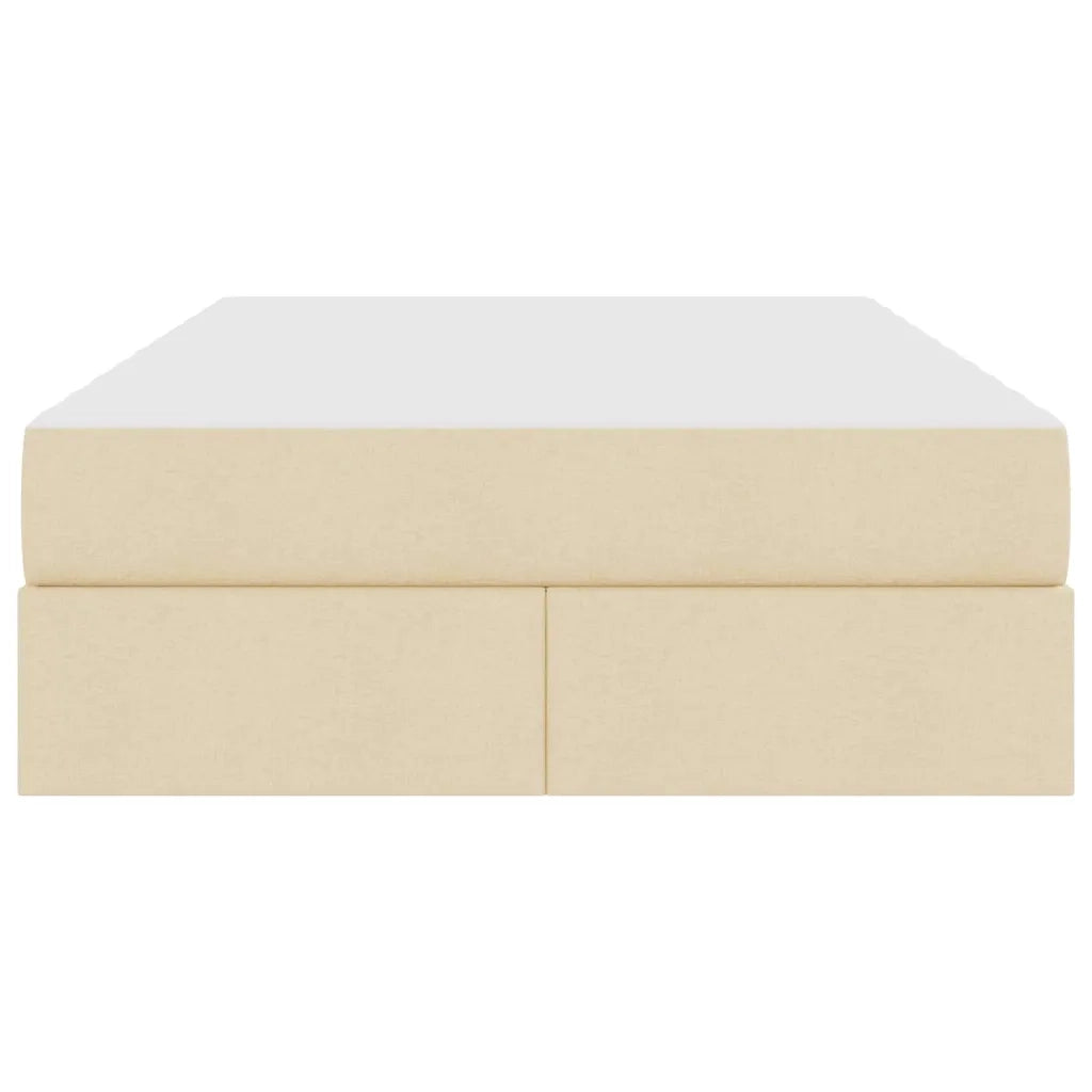 Letto con contenitore e materasso Crema 120 x 200 cm Poliestere 3399656