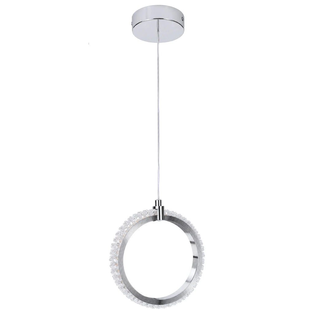 Lampada A Sospensione A Led Lhj126-w Cromo