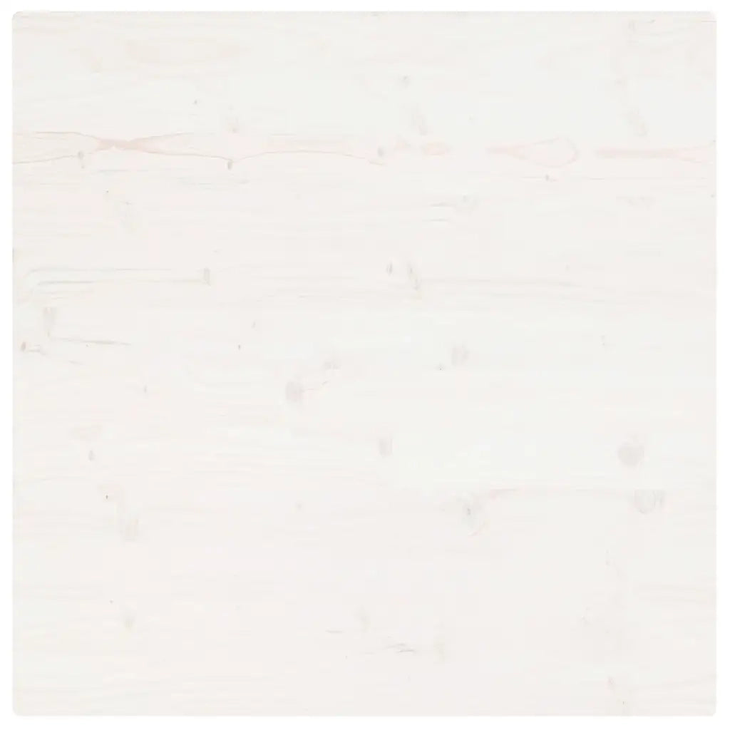 Piano Tavolo Bianco 80x80x2,5cm Legno Massello di Pino Quadrato 824391