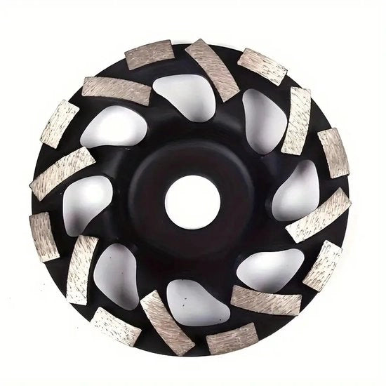 Disco abrasivo professionale 5" con diamanti, adatto per cemento e pietra - Disco abrasivo molto resistente con denti obliqui, disco per muratura | Progettato con denti obliqui | Disco abrasivo resistente