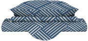 Copripiumino Singolo con Federe Stampato in Microfibra City Life Blue