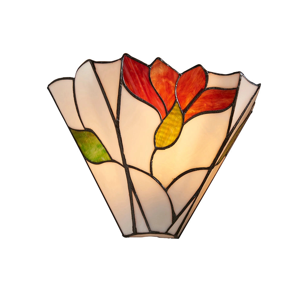 Applique Tiffany Botanica vetro floreale multicolor 1xE14 40W
