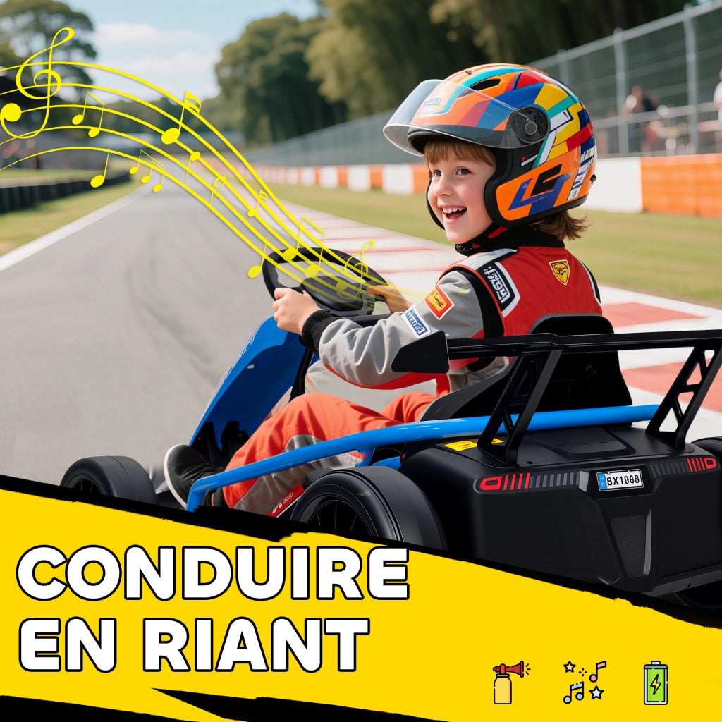 Kart elettrico per bambini ¨C Zephmum ¨C 119x77x54 cm blu