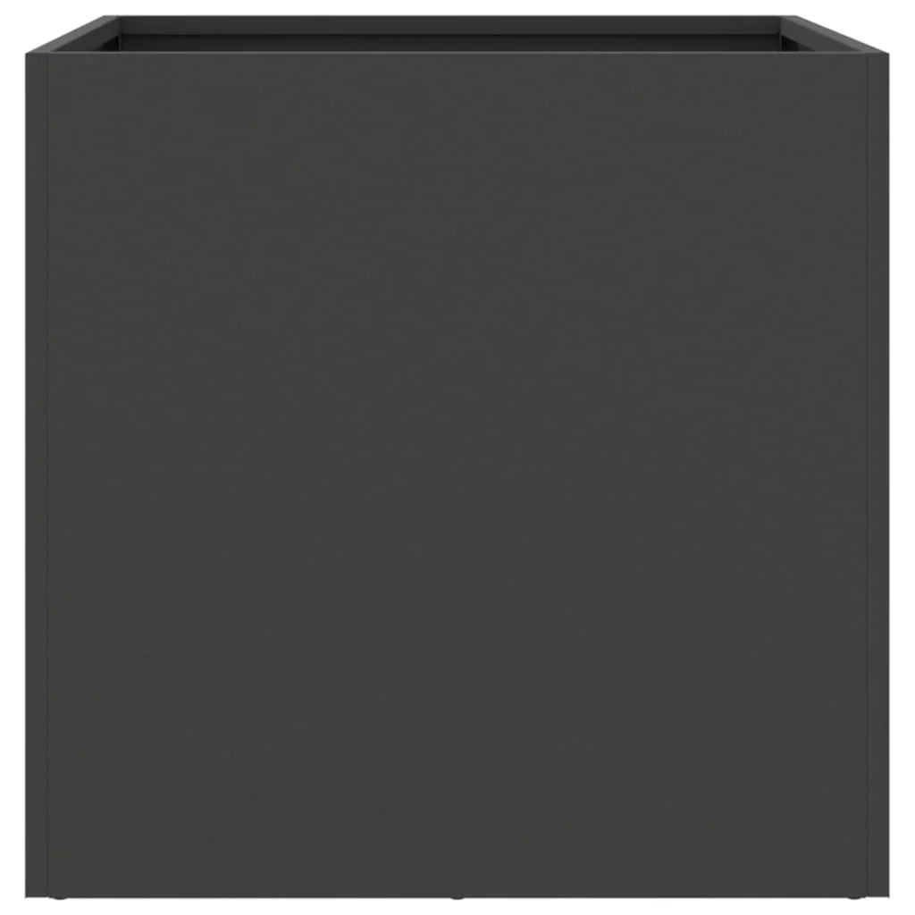 Fioriera rialzata per piante fiori terrazza giardino 42 x 40 x 39 cm acciaio nero 02_0037602