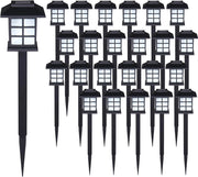 24x Luce LED da Giardino a LED Sensore Crepuscolare Illuminazione da Terra Sentiero Esterno