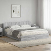 Telaio del letto con storage Sonoma grigio 200 x 200 cm